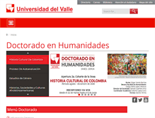 Tablet Screenshot of doctoradohumanidades.univalle.edu.co