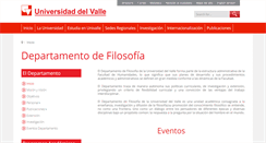 Desktop Screenshot of filosofia.univalle.edu.co