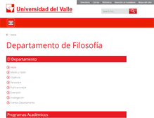 Tablet Screenshot of filosofia.univalle.edu.co