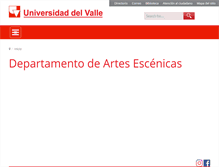 Tablet Screenshot of escenicas.univalle.edu.co