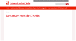 Desktop Screenshot of diseno.univalle.edu.co