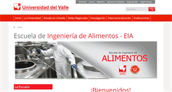 Desktop Screenshot of ingealimentos.univalle.edu.co