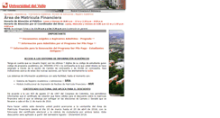Desktop Screenshot of matriculafinanciera.univalle.edu.co