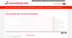 Desktop Screenshot of humanidades.univalle.edu.co