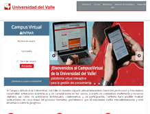 Tablet Screenshot of campusvirtual.univalle.edu.co